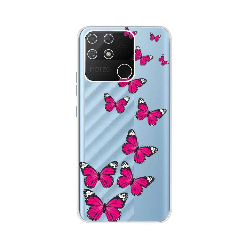 Weiche Silikonhülle Für Raelme Narzo 50A RMX3430 HandyhülleTransparente TPU-Abdeckung Für Realme Narzo50a 50 A 6.5" Rückseiten Hüllen Bumper