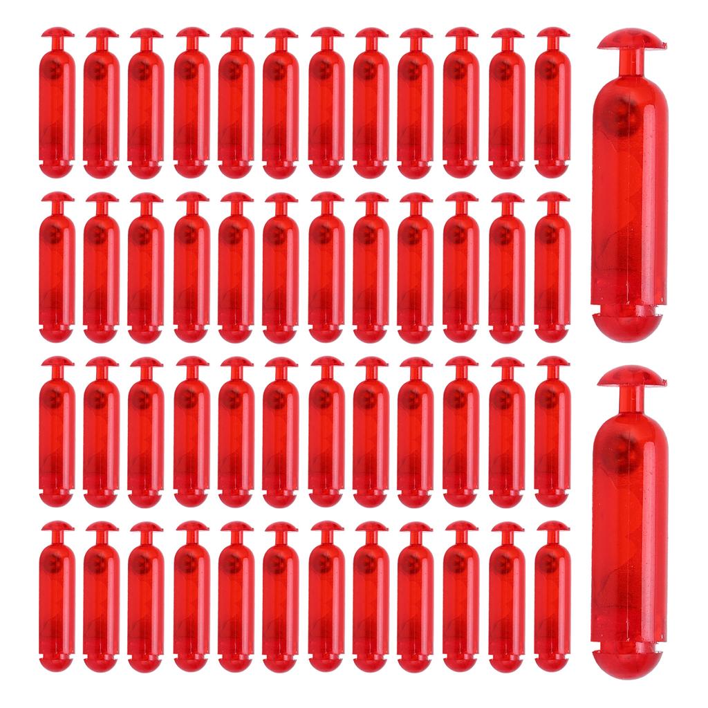 50 stk 21 mm plastskrangler riste fiskesluk agn innsats rør skrangler for myk fisk rød