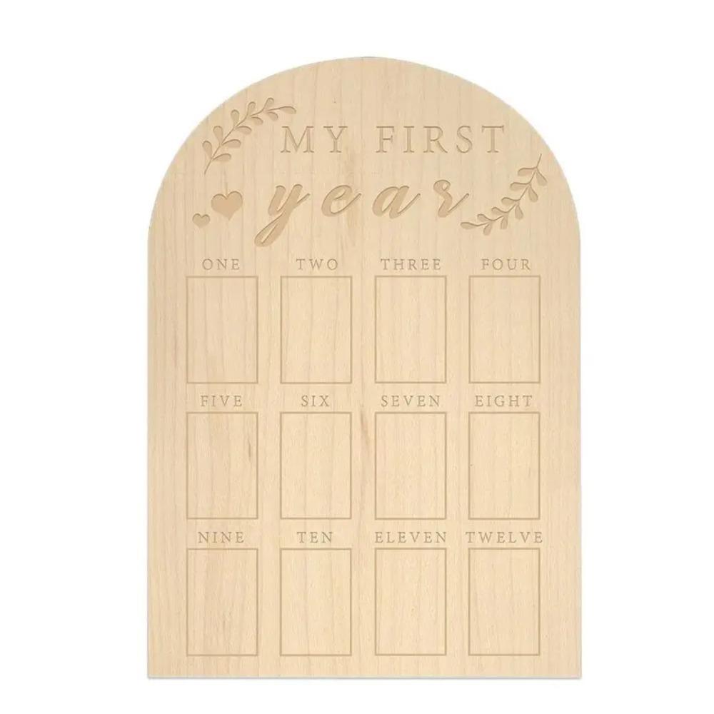 Baby s First Year Baby Picture Frame Personalized Meaningful Photo Display Wood Frame Wood Color Keepsake Frame Birthday