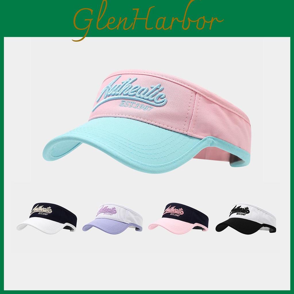 Summer Unisex Cotton Embroidered Letter Sun Hat With Adjustable Fit For Outdoor Activities