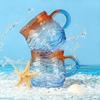 Gradient Color Ocean Theme Mug Hand-blown Sunset Mug Tea Cup Sea Glass Mug  Home