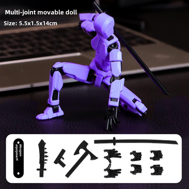 Lucky Doll: 13-Point Articulated 3D Printed Toy, 3rd Gen DIY Stress Relief Figure