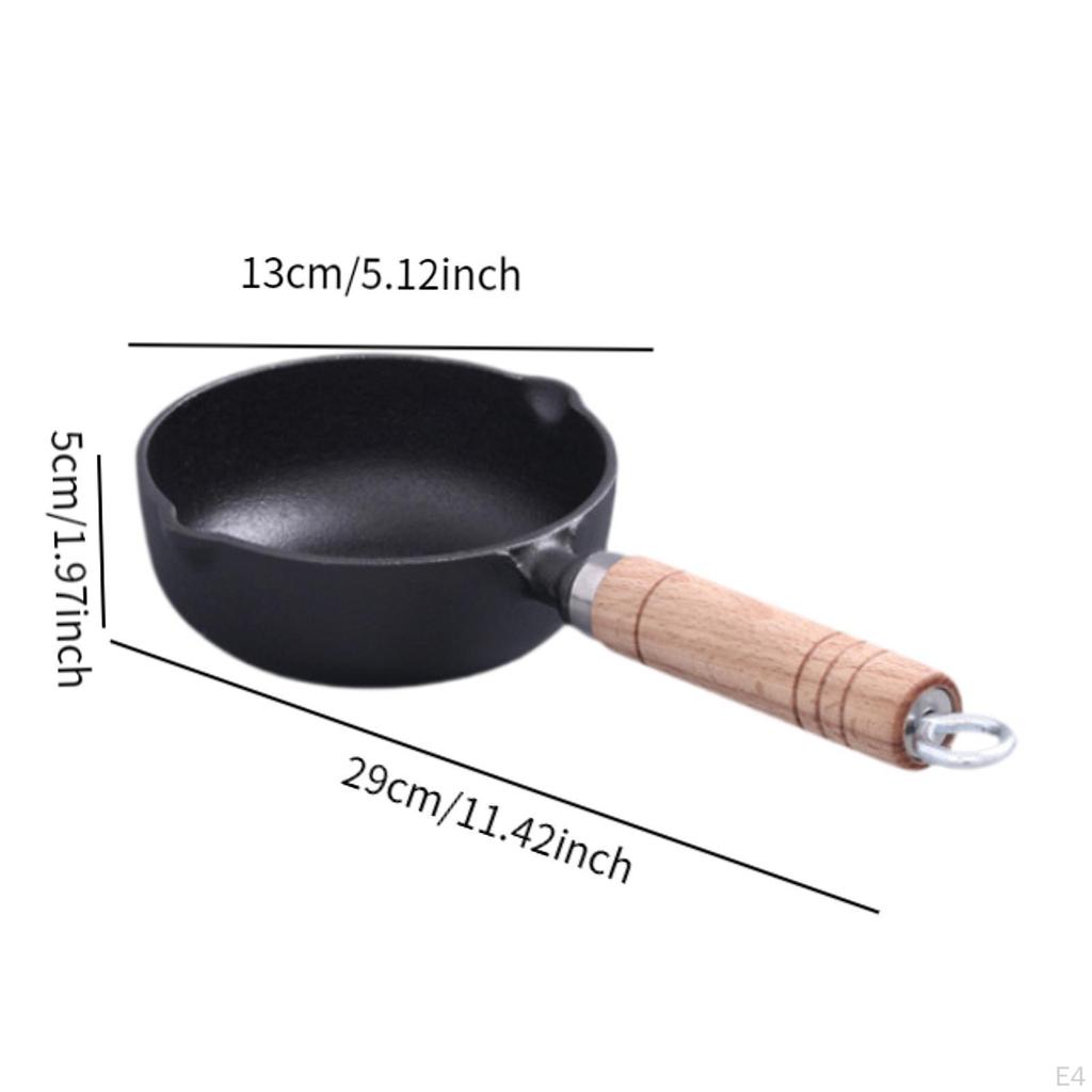 Cast Iron Frying Pan for Oven, Milk Water Heating Pan, Mini Indoor, Outdoor, Home,