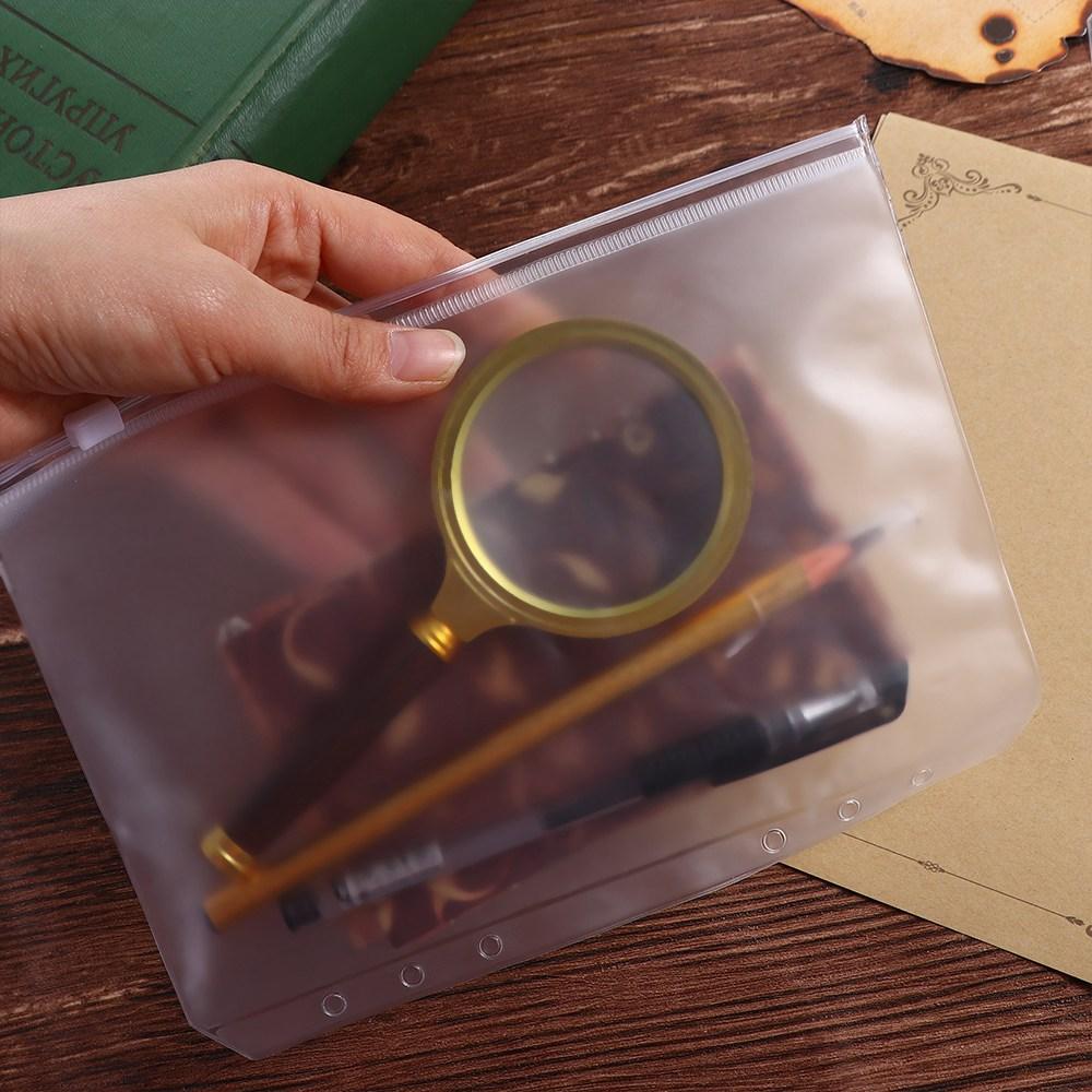 Loose Leaf Storage Bag Transparent PVC File Organizer Binder Document Document Folder Folder Pouch