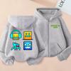 Spiel Geometry Dash Bedruckter Reißverschluss Hoodie Junge Mädchen Kleidung Lässige Oberteile Langarm Jacke Mantel Kinder Cartoon Reißverschluss Hoodies
