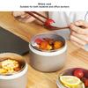 Isolierter Lunchbehälter 304 Edelstahl Versiegelt Multifunktional Tragbar Rund Thermische Bento-Box mit Thermotasche Tiefkaffee Farbe 4 Stück