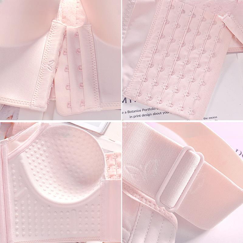 Sexy Plus Size Lingerie Front Buckle Back Button 7 Rows of Buttons Adjusted To Collect Bylocks Without Steel Ring Bra Thin E