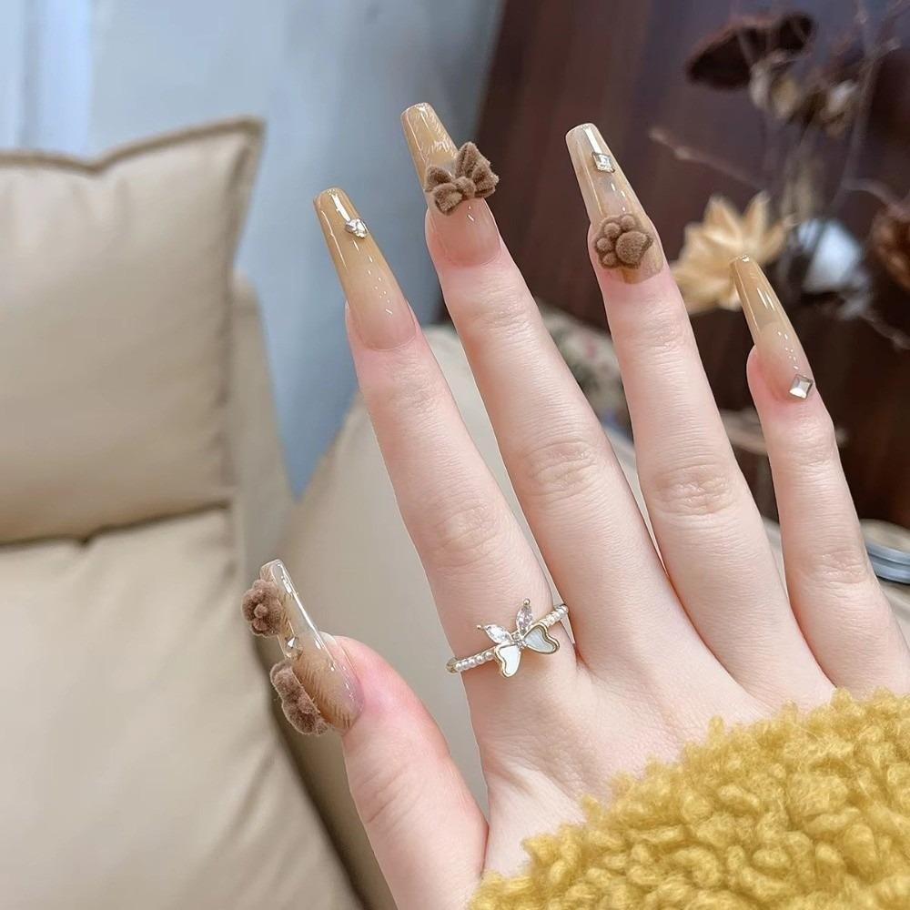 Cat Claw Nail Charms Velvet Bow Bow Tie Nail Art Elegant Accessories 3D Nail Art  DIY Nail