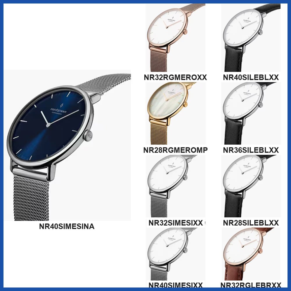 Nordgreen NR Series Unisex Wrist Watch NR40SIMESINA NR32RGMEROXX NR40SILEBLXX NR28RGMEROMP NR36SILEBLXX NR32SIMESIXX NR28SILEBLXX NR40SIMESIXX