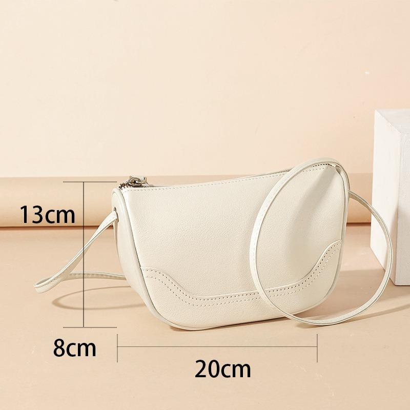 Leather Women's Bag Mobile Phone Bag New Simple and Versatile Messenger Bag Women's Niche Fashion Shoulder Bag Shell Bag Women