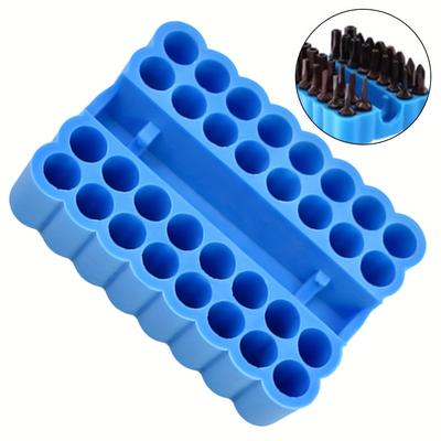2 Stück Bithalter 32 Löcher Bit Sechskantschaft Organizer Schraubendreher Bit Halter Bohrer zur Aufbewahrung für 6,35 mm Schaft Aufbewahrungsbox