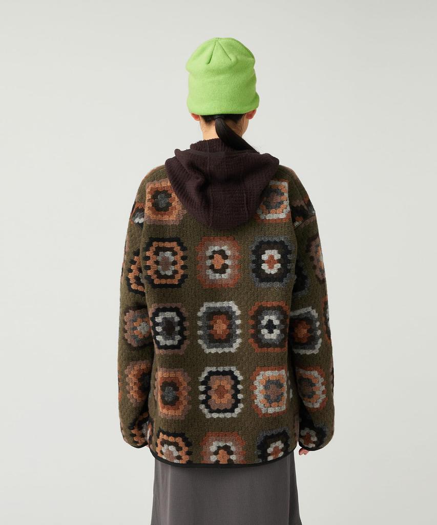 Snow Peak Wool Jacquard Cardigan and Size S JK-25AU024, Men's Women's, Olive,