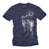 Custom Conversion Motorcycle Mens T-Shirt with Virago XV 750 Cafe Racer - Biker Men