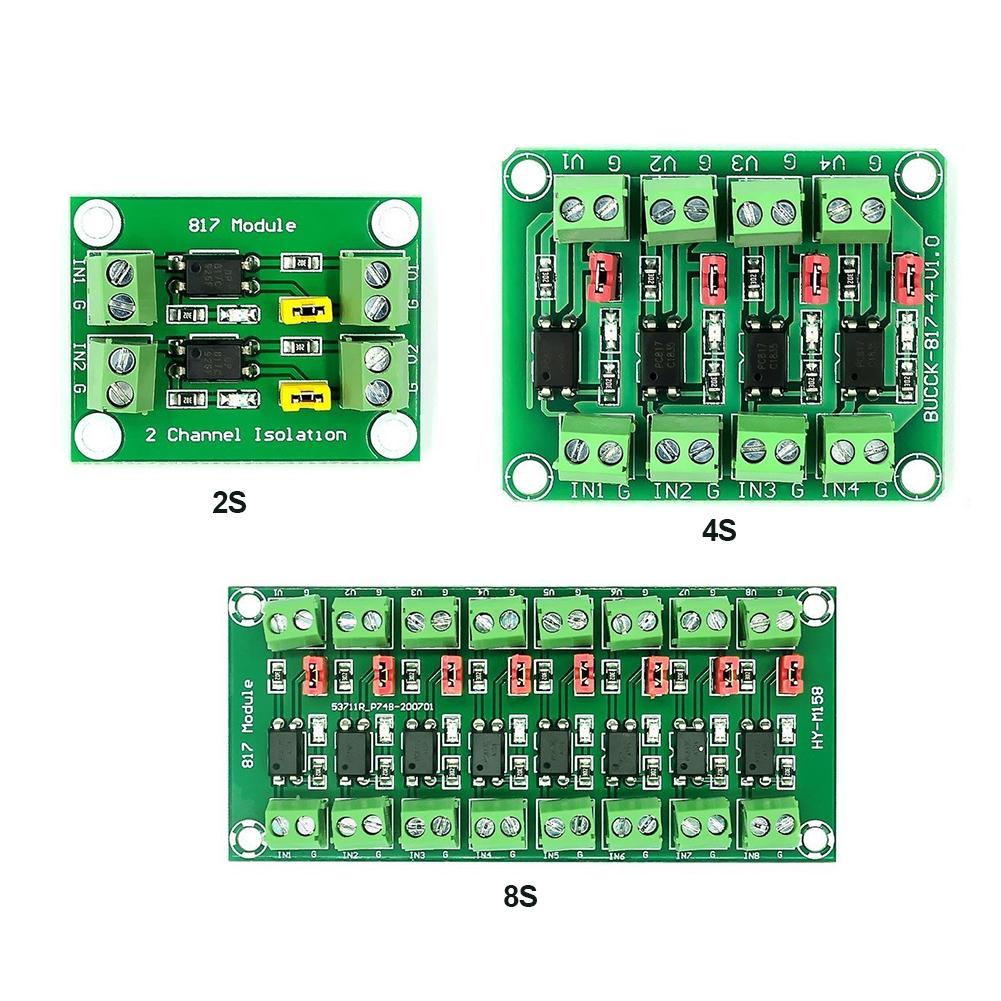 PC817 Optocoupler Isolation Board Driver Photoelectric Isolated Module 2/4/8 Channel Optocoupler Isolation Module DIY Kits