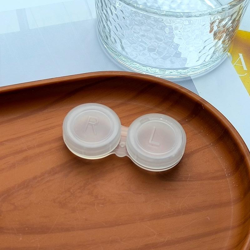 10Pcs Mini Portable Contact Lens Case Eyes Contacts Care Container Box Contact Lenses Storage Box Clear Colored Contact Lens Box