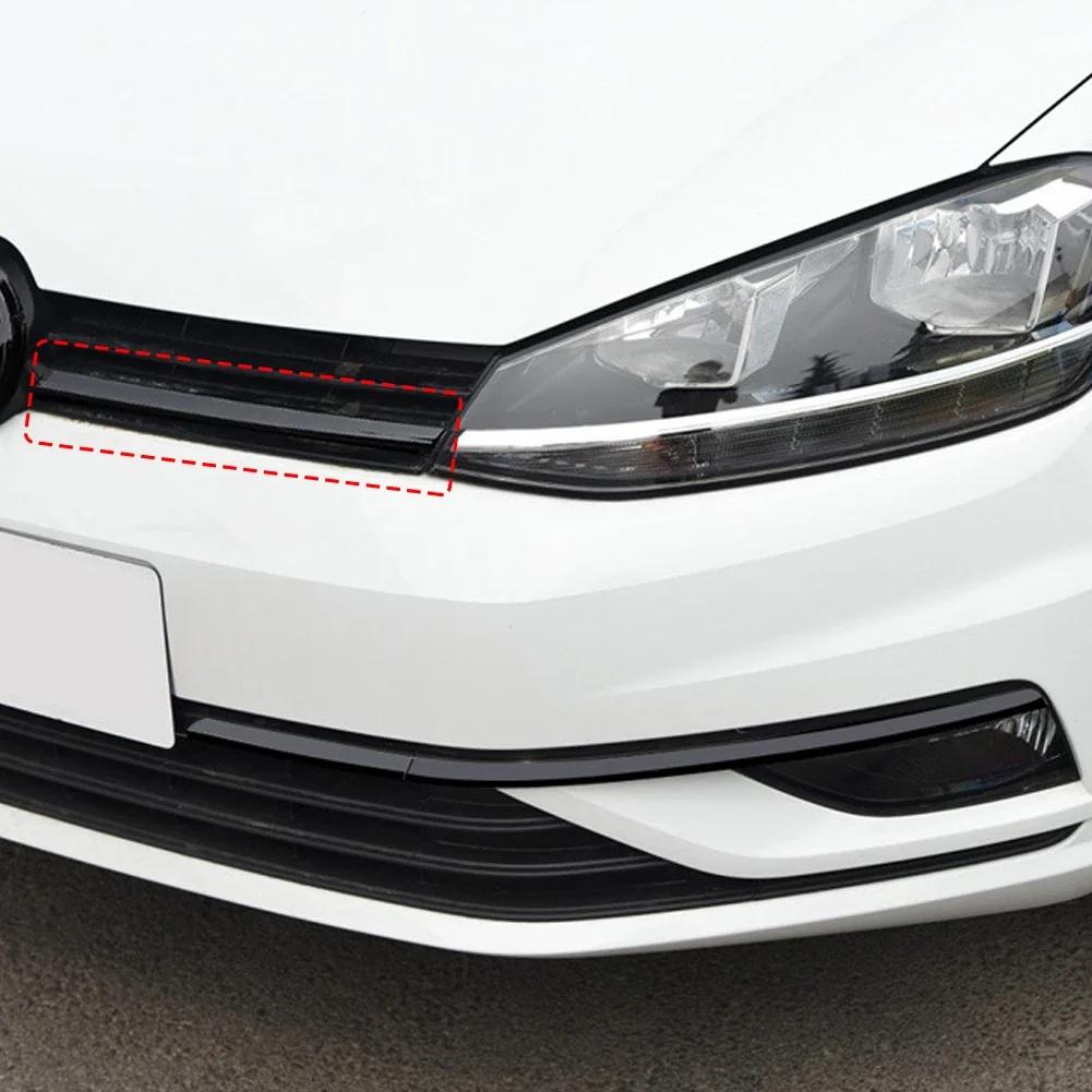 2pcs for Golf 7 7.5 Rline Car Grille Decorative for VW Bright Black Logo Cover Up Grille Strips Car Stickers Auto Accessories
