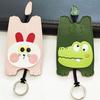 Anti-lost Leather Keychain DIY Charms Lion Key Rings Fashion Cartoon Key Holder  Bag Charm
