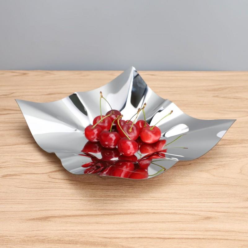 Modern Minimalist Stainless Steel Fruit Tray Decorative Serving Dish Living Room Coffee Table Dining Home Decor