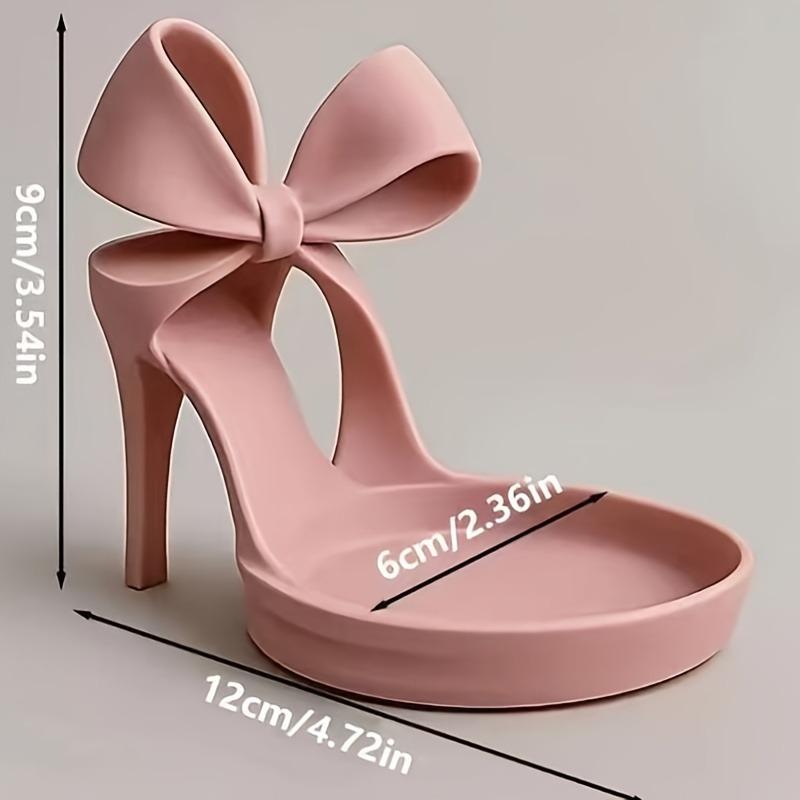1 High Heel Shoe And Jewelry Rack | Ring Rack And Display Tray, Pink Desktop Storage Box,Jewelry Storage, Decorative Tray