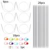 26PCS Circular Knitting Needle Sets Straight Double Pointed Stainless Steel Sweater Needle & Knitting Stitch Marker for Knitting
