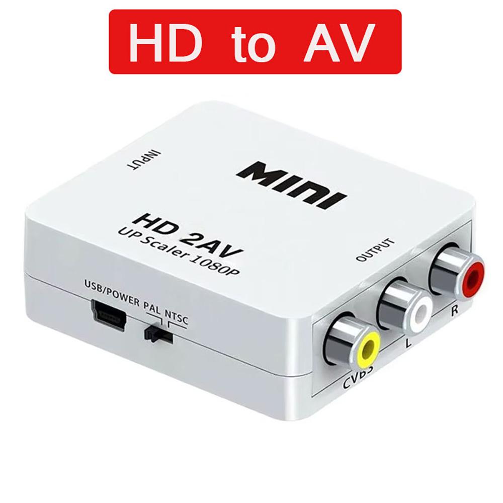 hdmi to AV converter AV to hdmi-compatible Adapter switcher HD 1080P Converter  Support NTSC PAL Output For PC HDTV Projector
