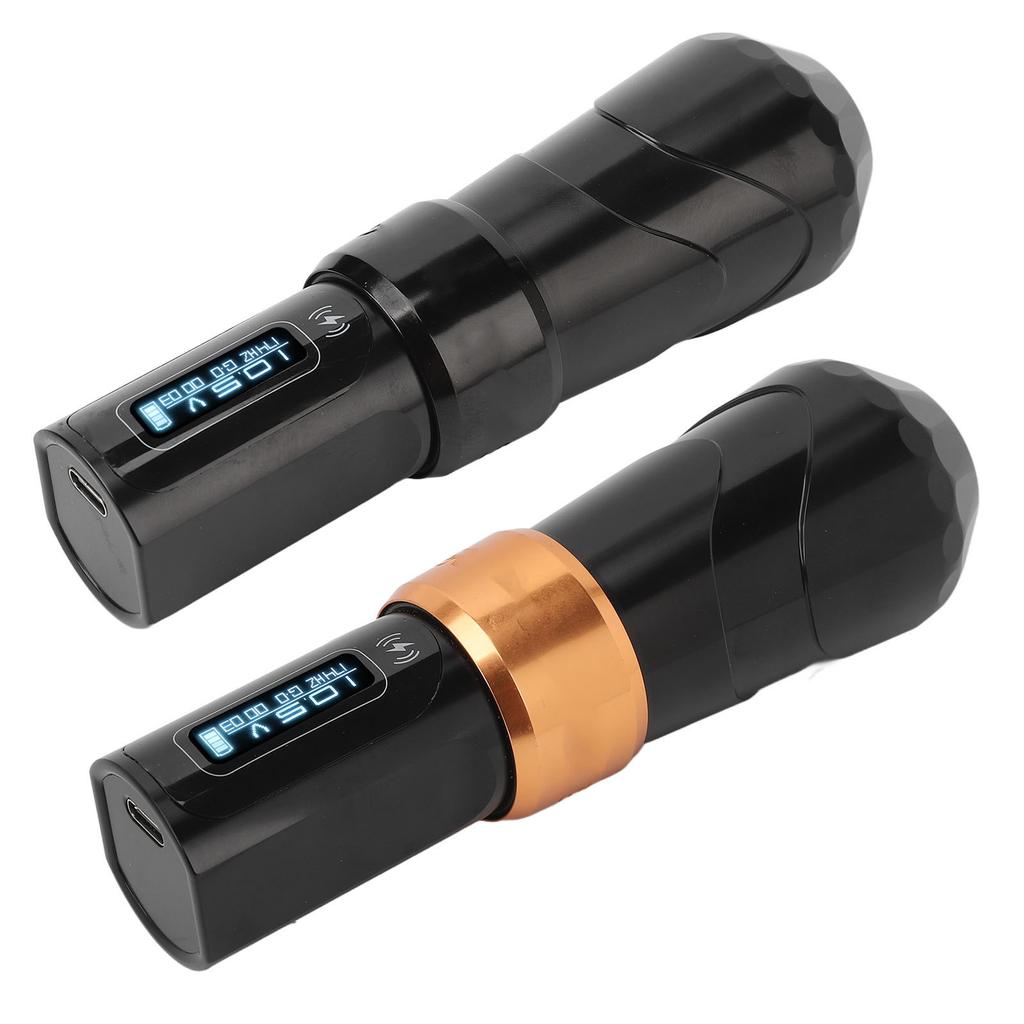 Trådlös Tatueringsmaskin Penna Dubbel Batteri 2000mAh Omvandlare Roterande Tatueringspatroner Penna för Li