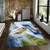 Legendary Fishing Scene Carpet Suitable for use as an anti-slip game mat for living room and bedroom sofas