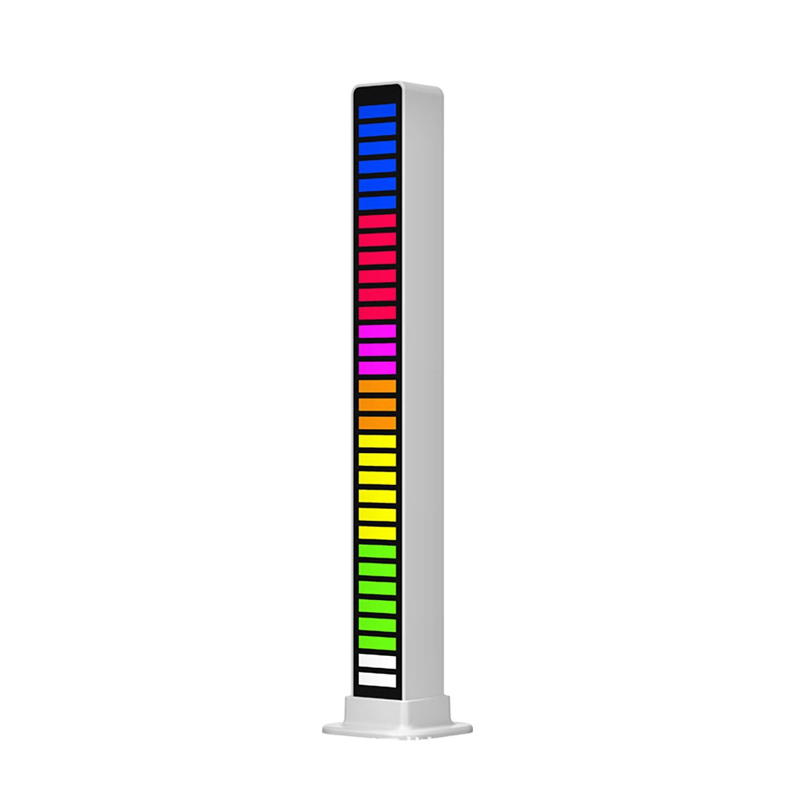 

RGB Музичне світло 3D Звукознімач Світло атмосфери Світло для зняття звуку LED Комп ютер Автомобіль Навколишнє світло USB Аудіо - Світло, що пульсує One Size білий