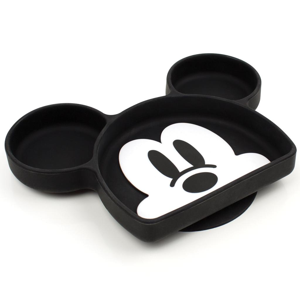 Bumkins X Disney Japanese Silicone Dish with Suction Baby Mickey Mouse Silicone Baby Bumkins Mickey [Official Product] Cup, Tableware, Plate, Gift,