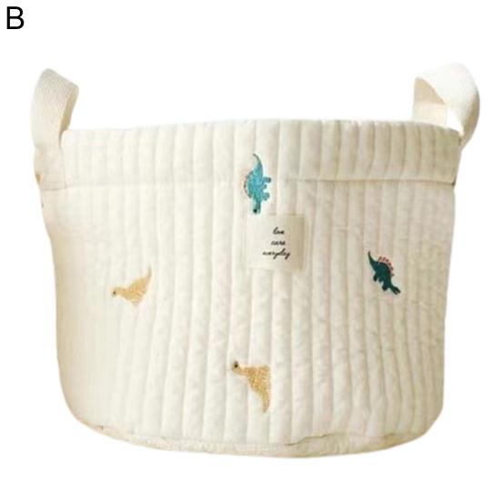 Storage Basket Soft Texture Wide Application Cotton Assorted Cartoon Organizer Box Household Supplies