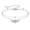 djustable Design Heart Wing Bracelet Beads Chain Waterproof Stainless Steel Bracelet Double Layer Chain Bracelet For Women