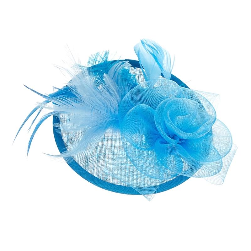 British Styles Women's Fascinator Beautiful Linen Brida Headwears Delicate Hat Adornment For Stylish Appearance