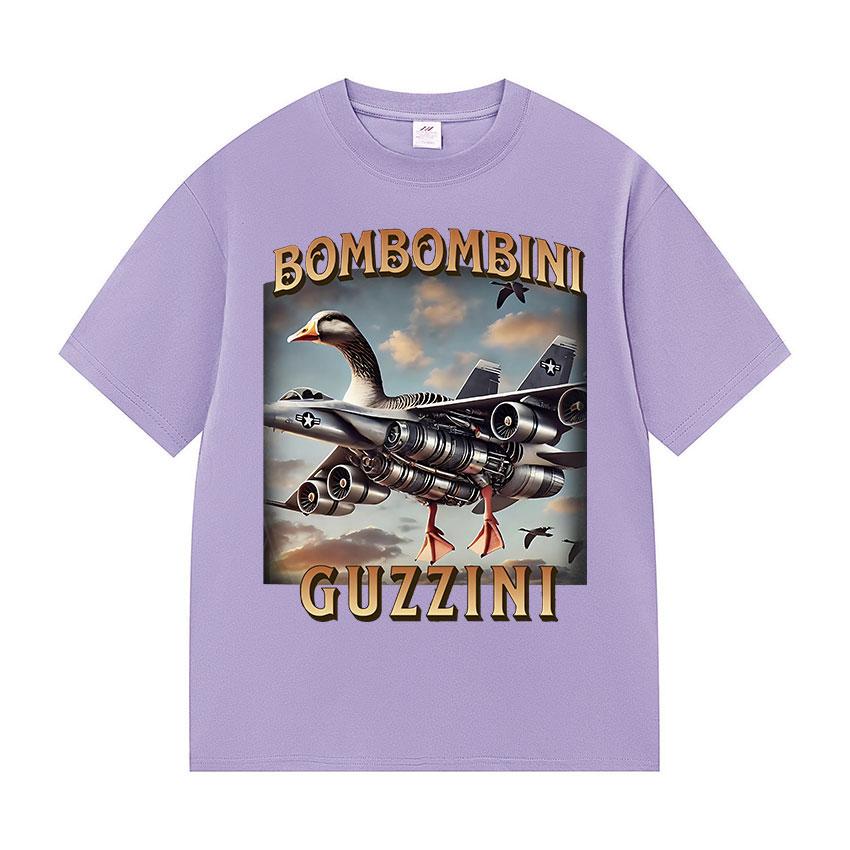 Bombombini Guzzini Funny Goose Meme Graphics T Shirts Men Women Summer Cotton Short Sleeve T-Shirt Fashion Casual O-Neck T Shirt