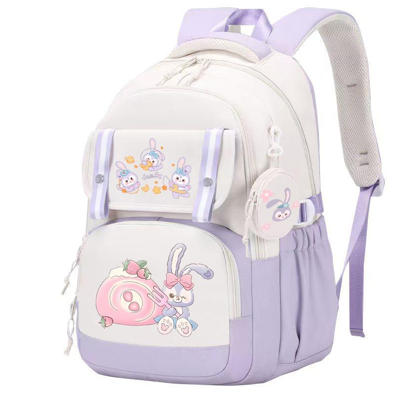 Campus Versatile Student School Bag Sweet Small Fresh Printed Backpack Macaron Color