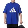 adidas 2024 Collection Chapter 02 Alphabet Logo Loose Short Sleeve T-Shirt Unisex Tops Bright-Blue IX1967