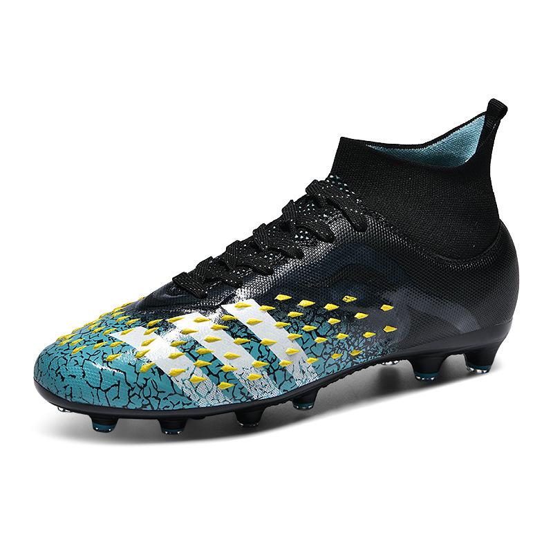 Large size new high-top football shoes men's training shoes student long nail football shoes broken nail shoes women