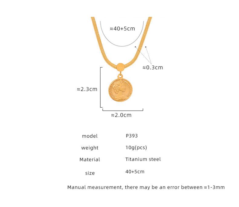 Fairy Collarbone Chain Light Luxury Portrait Exquisite Pendant Female Titanium Steel Plated 18K Real Gold Necklace