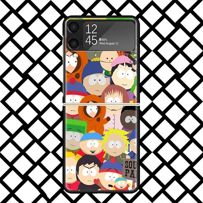 Cartoon S-South P-Parkes Phone Case For Samsung Z Flip 7 6 5 4 3 Galaxy ZFLIP7 ZFlip6 5G Flip5 Flip4 Flip3 5g Black Hard Cover