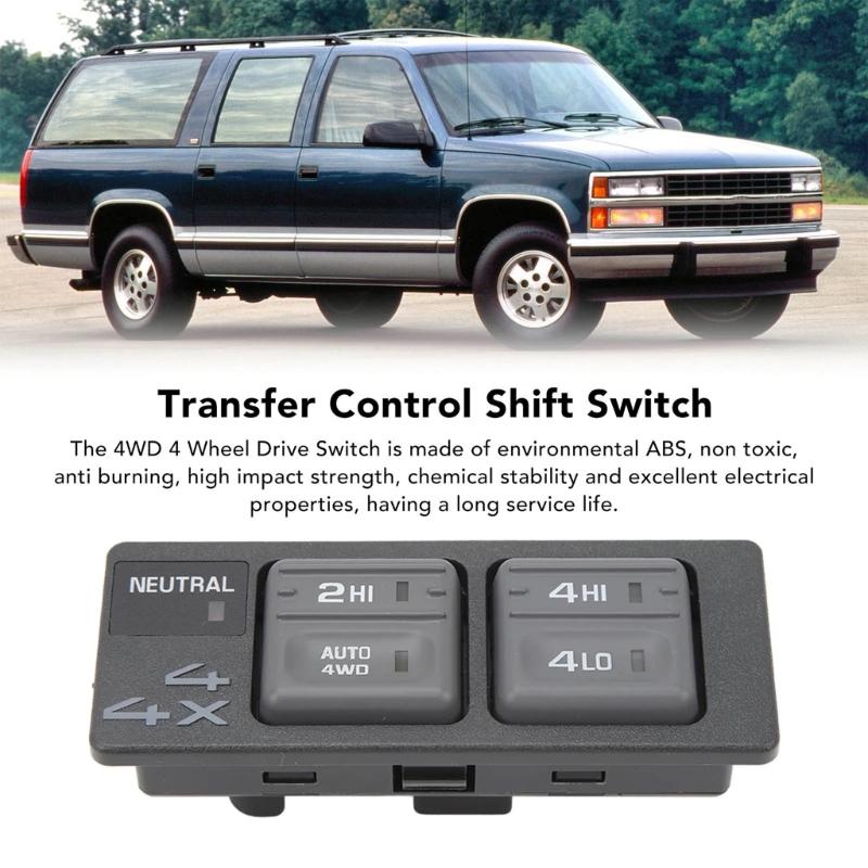 Practical Auto Interior Switch Replacement 19168765 15027104 Plastic Drive Transfer Switch fit for K1500 K2500 K3500