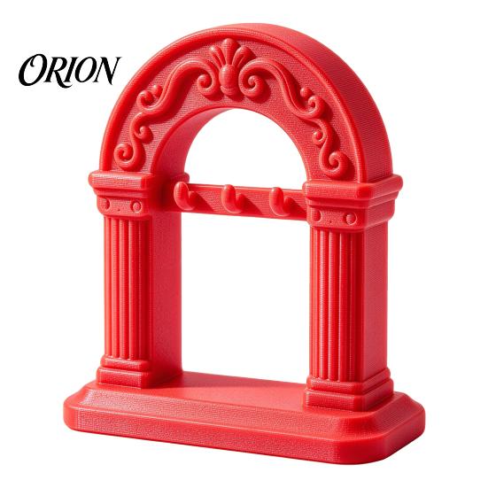 Key Holder for Entryway Roman Arch Holder, PLA 3D Printed Decorative Organizer Storage Stand with 3 Hooks, Table Tabletop