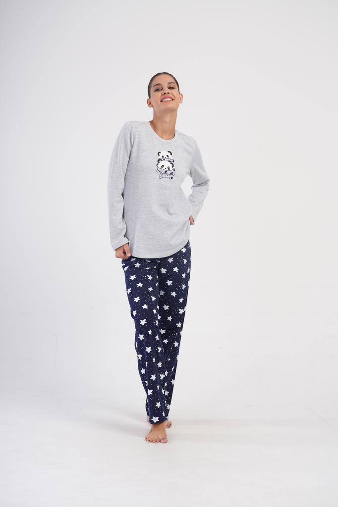 Women's Cotton Pajamas Long Pants And Long Sleeve S Vienetta Pandas