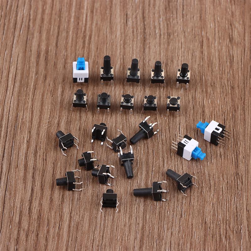 10 Werte 180 Stück Taktiler Drucktaster Momenttaktiler Mini-Schalter-Satz 6*6 4.3-13Mm 7*7Mm Momenttaster