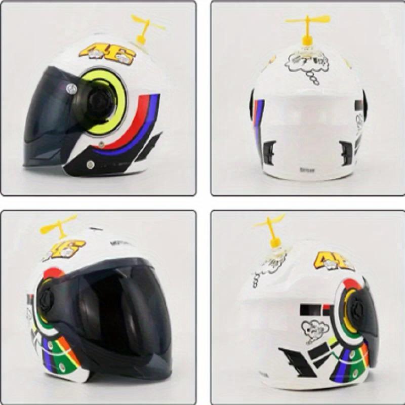 1pc Creative Suction Cup Motorcycle Helmet Decoration Pinwheel Bicycle Helmet Decoration Propeller Shape Helmet Accessories
