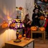 Handcrafted Resin Pumpkin Lamp USB Powered Witch Hat Table Lamp Halloween Table Lamp  Office Decor