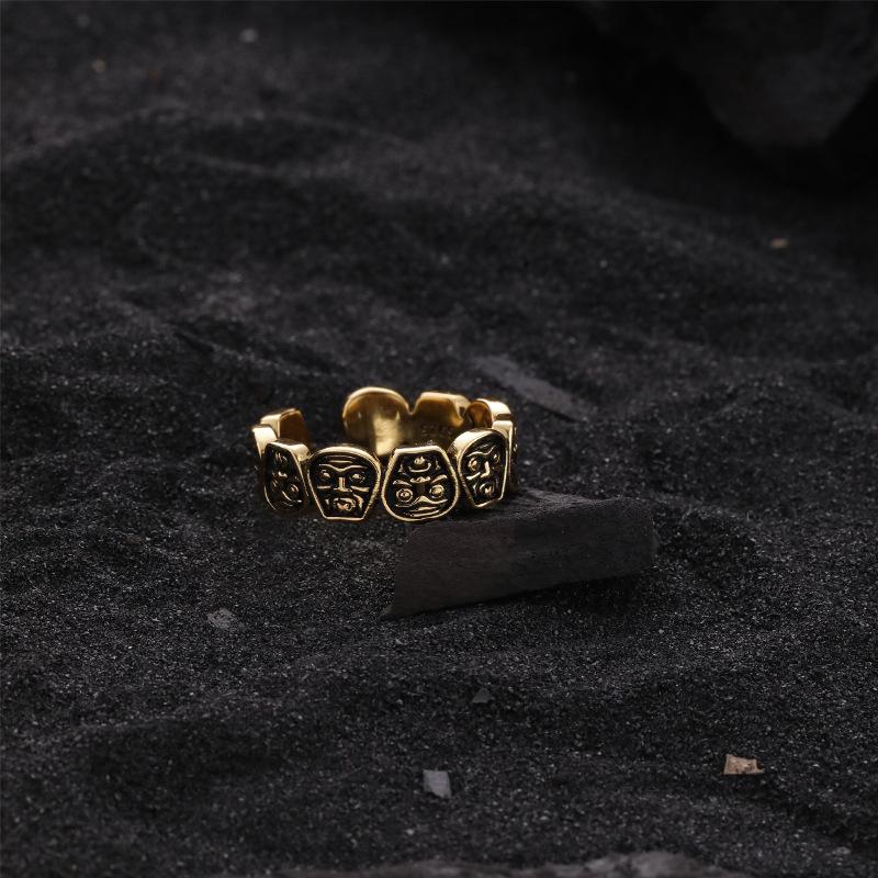 Contemporary Copper Vintage Ring With Adjustable Fit And Stunning Geometric Detailing Women For