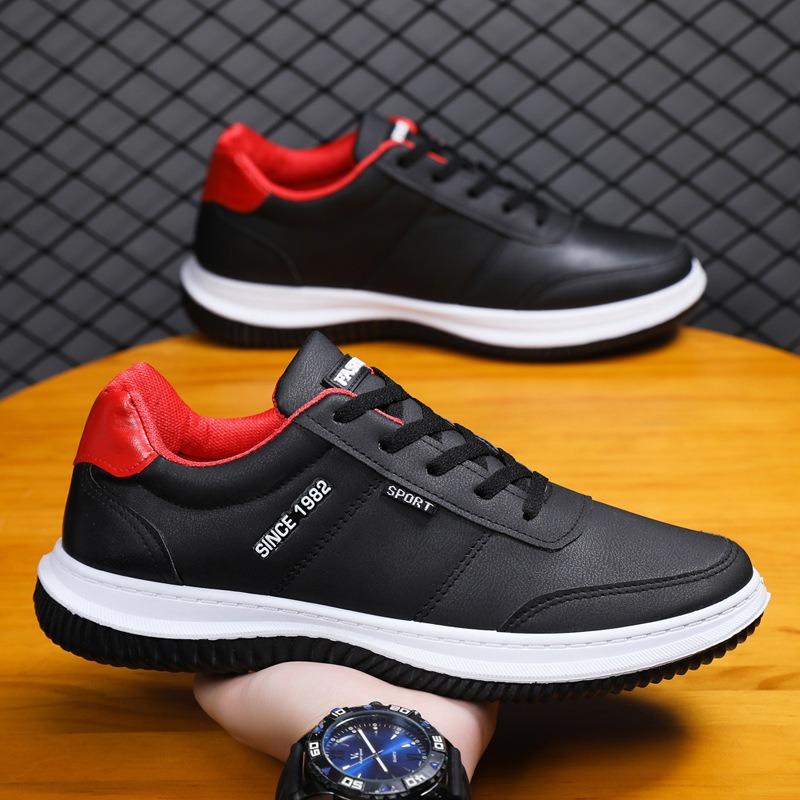 Men's shoes new men's casual leather shoes men's shoes low-top student versatile running shoes wear-resistant and non-slip work shoes