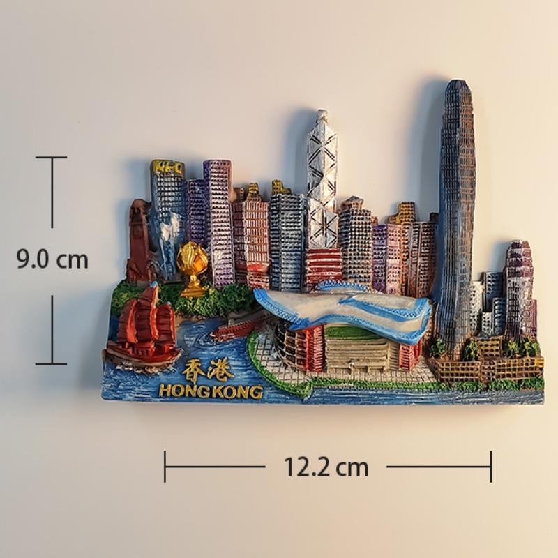 

Hongkong Fridge Stickers China Macau Travelling Souvenirs Victoria Harbor Fridge Magnets Home Decoration Wedding Gifts