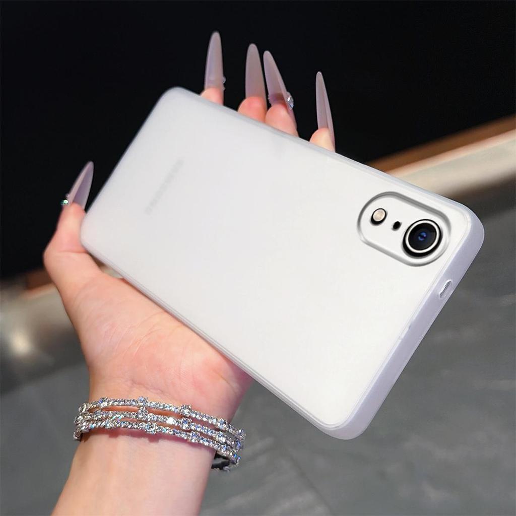 Morandi Farbe Halbtransparent Matt Handyhülle für iPhone XR Weiche TPU Hülle