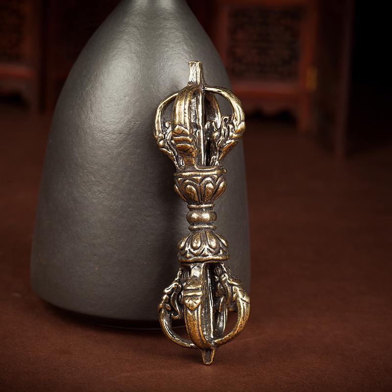 Messing Vajra Stößel Schlüsselanhänger und Auto Anhänger Ornamente