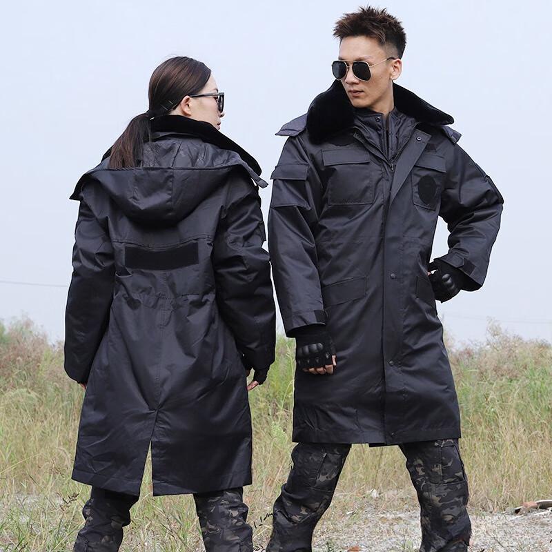 

Men s Extended Winter Thickened Security Overcoat S-4XL